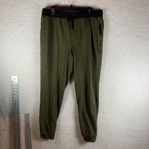 Alpine Design‎ Jogger Pants Mens L Olive Green Comfy Stretch Drawstring 7251